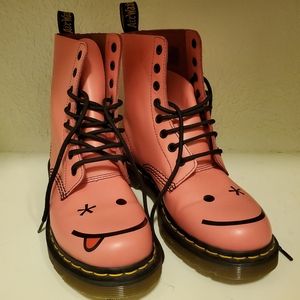 *RARE* Dr. Martens Smiley Acid Pink Boots